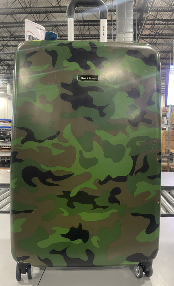 ROCKLAND SAFARI HARDSIDE SPINNER WHEEL LUGGAGE, CAMOUFLAGE - - Scratch & Dent