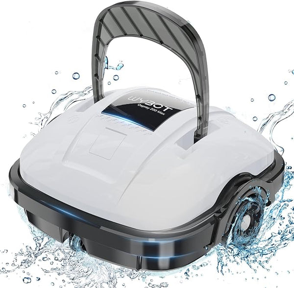 WYBOT Cordless Pool Vacuum with Updated Battery Up to 100Mins Runtime - WHITE Like New