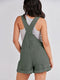 ANRABESS OVERALL WOMEN SUMMER LOOSE FIT SHORTS DENIM ROMPER S - ARMY GREEN Like New