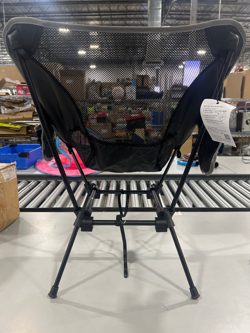 ORAGATI CAMPING CHAIR, PORTABLE FOLDING CHAIR FOR CAMP BACKPACKING - BLACK - Like New