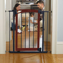 SUMMER INFANT ESSEX CRAFT SAFETY GATE - CHERRY & CHARCOAL GRAY - Scratch & Dent