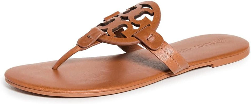 90582 Tory Burch Women's Miller Sandals Bourbon Miele Brown Size 10 Like New