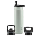 ZULU BASE STAINLESS STEEL WATER BOTTLE 40OZ SAGE GREEN 082-04-5981-SAGE/GREEN - Like New