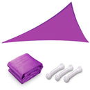 YESCOM 1 25'X25'X25' TRIANGLE SUN SHADE SAIL 97% UV BLOCK COMMERCIAL - FUCHSIA - Like New