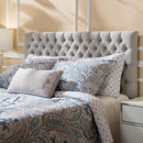 CHRISTOPHER KNIGHT HOME JEZEBEL FABRIC HEADBOARD QUEEN/FULL 55444.00LGRY - GREY - Like New