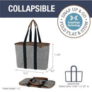 CLEVERMADE COLLAPSIBLE LUXE TOTE HEATHER GRAY/BLACK 20L 5 GAL STRUCTURED TOTE - Like New