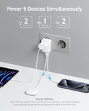 Anker European Travel Plug Adapter, Type E/F Sockets, USB-C Ports, A92A2 - White - Like New