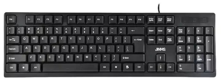 JINMS KM-001 PLUG & PLAY WIRED OFFICE KEYBOARD & BUSINESS MOUSE - BLACK Like New