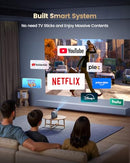 WIMIUS SMART MINI PROJECTOR WIFI BLUETOOTH COMPATIBLE NETFLIX P61 PRO - BLACK - Like New