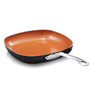 Gotham Steel 9.5" Square Fry Pan Ultra Nonstick Ceramic GS-SQNSPAN-ORG/BLK-9.5 - Like New