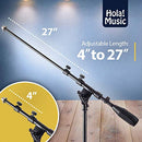 HOLA! MUSIC MIC STAND W/ADJUSTABLE HEIGHT – LOW PROFILE (KICK DRUM) - Like New