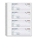 ADAMS MONEY AND RENT RECEIPT BOOK 2-PARTS RECEIPTS 7-5/8" X 11" - WHITE/CANARY - Brand New