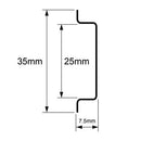 Automation Systems Interconnect ASI PR005-1M Steel Slotted Din Rail Pack of 10 - Brand New