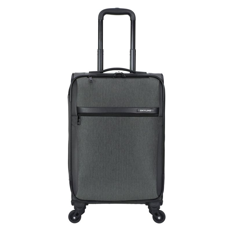 SKYLINE SOFTSIDE CARRY ON SPINNER SUITCASE - GRAY HEATHER - Scratch & Dent