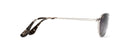 MAUI JIM GRAY BABY BEACH MAUI PURE - SIZE: MEN 56-18 - SILVER FRAME/NATURAL GRAY - Like New