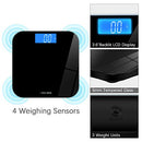 INNOTECH DIGITAL BATHROOM SCALE WITH EASY-TO-READ BACKLIT LCD - BLACK - Like New