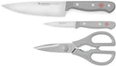 WÜSTHOF GOURMET 3-PC KITCHEN ESSENTIALS SET - GRAY - Like New