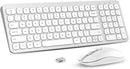 Cimetech Wireless Keyboard Mouse Combo Compact Less Noise KF002+M013 - Silver - Like New