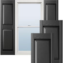 Ekena Millwork Lifetime Vinyl LP2S12X05500BL Standard Two Equal Panel - Black - Brand New