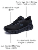 BK9920 SKECHERS BOBS B FLEX GLACIAL EDGE SNEAKER VEGAN HANDS FREE SLIP-INS, 7 - Like New