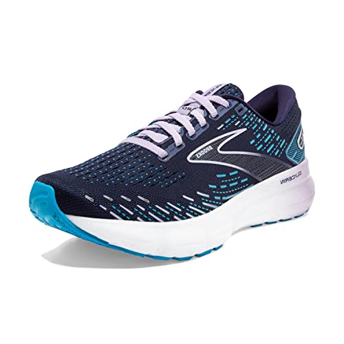 BROOKS WOMEN'S GLYCERIN 20 NEUTRAL PEACOAT/OCEAN/PASTEL LILAC SIZE 6 MEDIUM - Like New