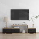 Modern TV Stand with Quick Assemble Drawers W67943606 - Black/Brown - Like New