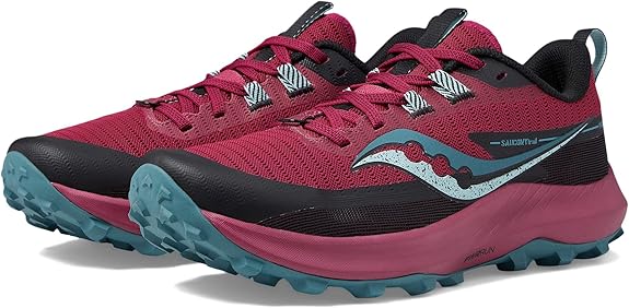 SAUCONY WOMEN'S PEREGRINE 13 TRAIL RUNNING SHOE SIZE: WOMEN 8.5 - BERRY/MINERAL - Like New