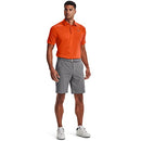 1290140 UNDER ARMOUR MEN'S TECH GOLF POLO SIZE LARGE ORANGE/GRAPHITE - Brand New