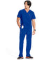 Infinity Cherokee V- Neck Men's Scrub Top with Rib Knit CK900A Galaxy Blue XL - Brand New