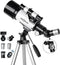 Hexeum Telescope for Kids & Adults 70mm Aperture 500mm AZ Mount AZ50070 - White Like New