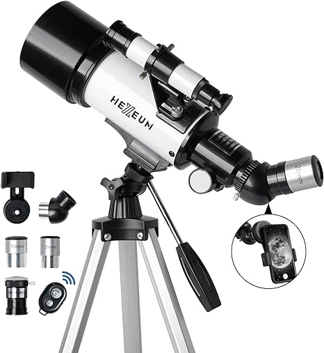 Hexeum Telescope for Kids & Adults 70mm Aperture 500mm AZ Mount - Scratch & Dent