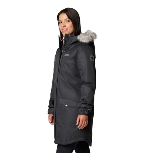 179975 Columbia Women's Suttle Mountain Long Insulated Jacket, Black, XS - Brand New