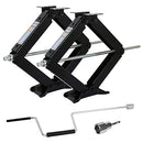 WEIZE LEVELING SCISSOR JACKS 9000LBS TRAILER STABILIZE RV CAMPER 24" - BLACK - Brand New