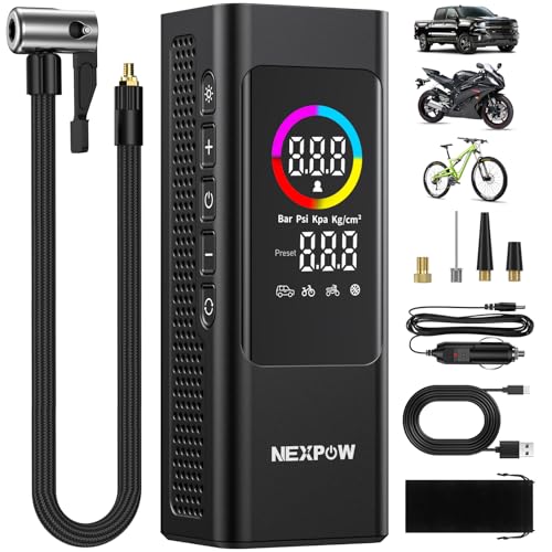 NEXPOW 150 PSI Tire Inflator Portable Air Compressor NP27 - Black - Like New