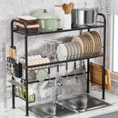 GAOKASE Large Over The Sink Dish Drying Rack 2Tier - Black - Like New