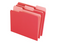 OFFICE DEPOT 2-TONE FILE FOLDERS, 1/3 CUT, LETTER SIZE, RED, BOX OF 100 - RED - Like New