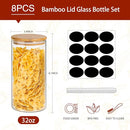 SLifeJars - Set of 8, 32 oz. Airtight Glass Jars with Bamboo Lids, B0CF21F84Z - Brand New