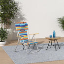 CABANA BEACH FOLDING BEACH CHAIR 4 POSITION FOLDABLE CAMPING BOLD CANDY STRIPE - Like New