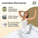 DOWN UNDER Bedding Queen Size Premium Australian Washable Sheepskin Wool Duvet - Brand New