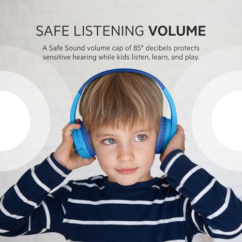 BELKIN SOUNDFORM MINI KIDS HEADPHONES 30H 85DB AUD001 - BLUE - Like New