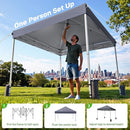 Vinabilia 10x10 Pop Up Canopy Tent with One-Push Center Lock - Gray - Brand New