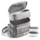 FIT & FRESH FOUNDRY DUAL COMPARTMENT LUNCH BAG INSULATED - GRAY - Brand New