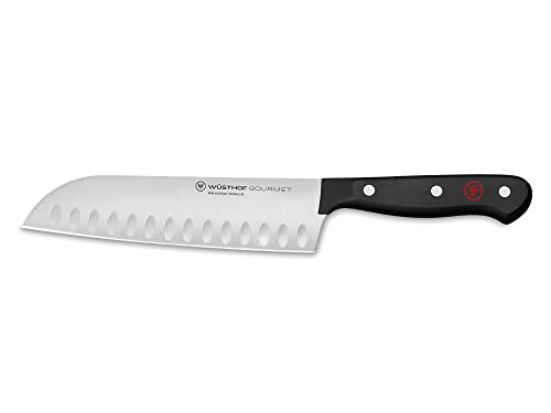 WUSTHOF WÜSTHOF GOURMET 7" HOLLOW EDGE SANTOKU KNIFE 1025046017 - BLACK Like New