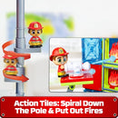 TILE TOWN FIRE STATION MAGNETIC TILES SET, 66 PIECE KIDS MAGNET TOY AGES 3-6 - Brand New