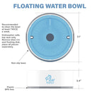 Paw Perfect - Floating Water Bowls for Dogs & Cats, 4.23 Cups, 8580 - WHITE/BLUE Like New