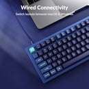 Keychron Q1 RGB Custom Mechanical Keyboard Knob 75% Gateron Brown Switch - Blue - Like New