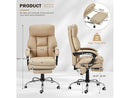 HOMREST ERGONOMIC OFFICE CHAIR WITH 6-POINT MASSAGE & HEATING - KHAKI - Like New
