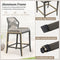 DYCANPO 26.5''H OUTDOOR COUNTER HEIGHT CHAIRS, SET OF 4 - SLATE GRAY - Like New