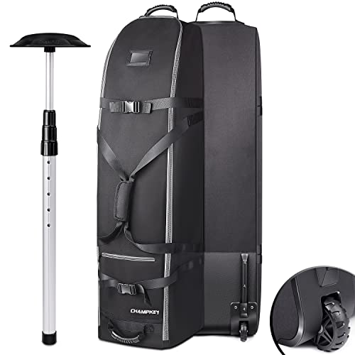 CHAMPKEY 1200D SOFT PADDED GOLF TRAVEL BAG WITH SUPPORT ROD - BLACK - Like New