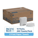 Pacific Blue Ultra Z-Fold Multifold Paper Towels 1-Ply 260 Sheets B07CCK27VV - Brand New
